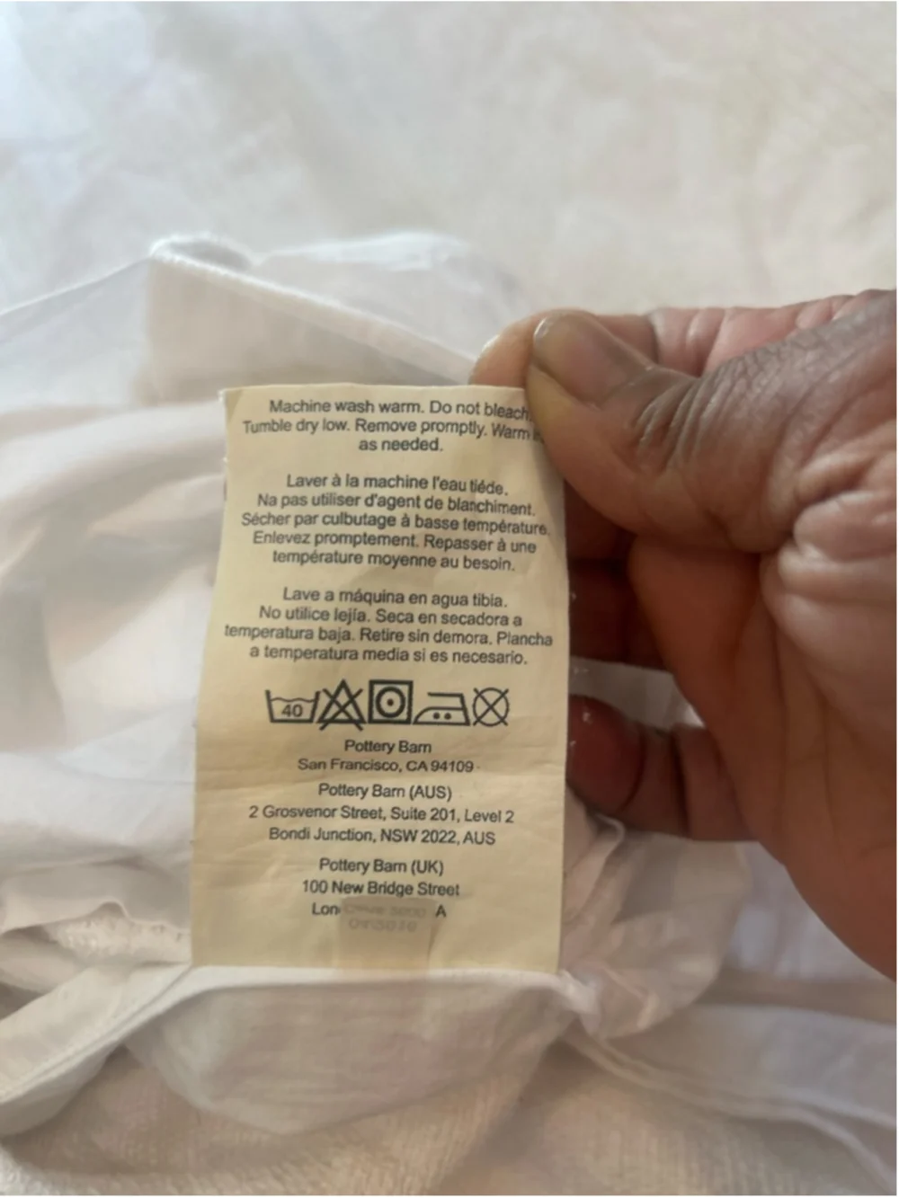 Pottery Barn White Full/Queen Duvet Cover Textured Full/Queen Minimalist